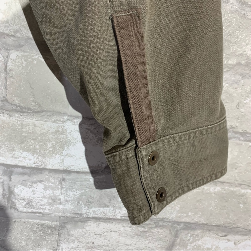 COLUMBIA WOMENS MILITARY STYLE COTTON JACKET BLAZER. OLIVE GREEN. SIZE LARGE. - Picture 5 of 8
